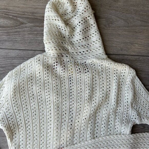 Tejiestilo Sueter’s Tribal Boho Hooded  Long Length Crochet Cardigan - Picture 14 of 16